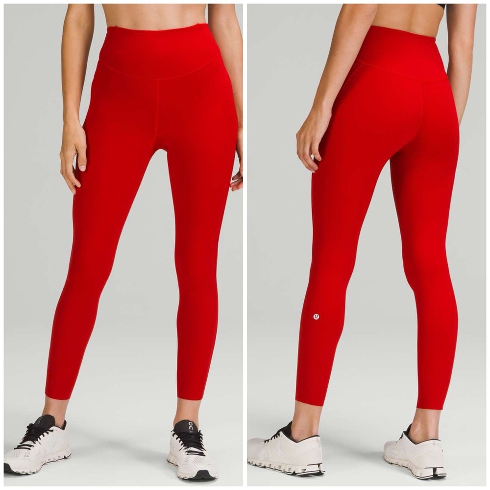 Lululemon Base Pace High-Rise Tight 25" in Dark Red